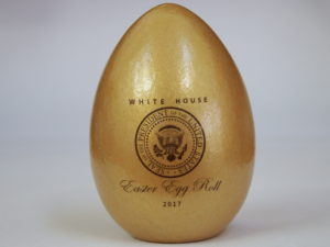 Wooden eggs, easter, presidential seal