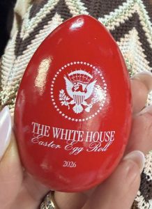 Official Red Wood Egg for 2026 Easter Egg Roll
