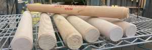 American-made straight dowel rolling pin crafted from hardwood